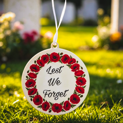 Hanging Memorial Ornament (Lest We Forget) - Everything Ulster