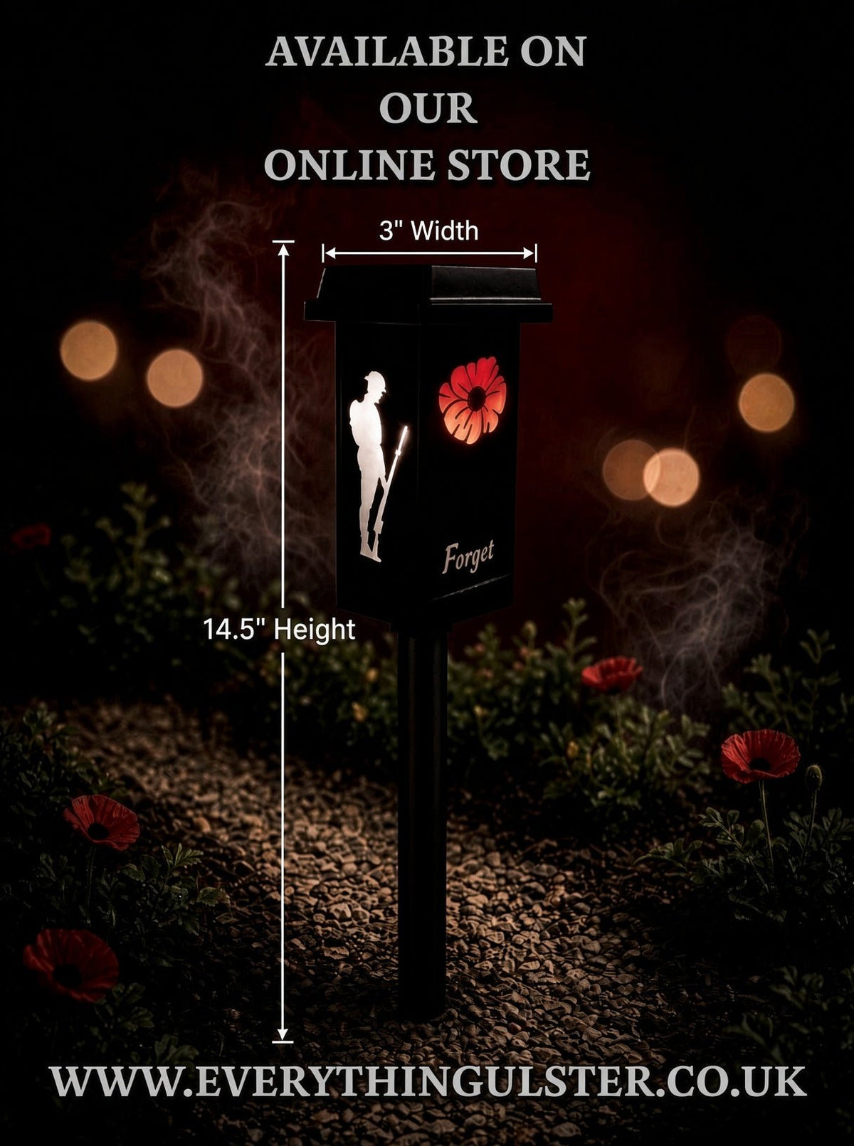 Lest We Forget Solar Light - Everything Ulster