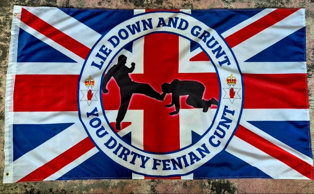 Lie Down And Grunt Flag - Everything Ulster