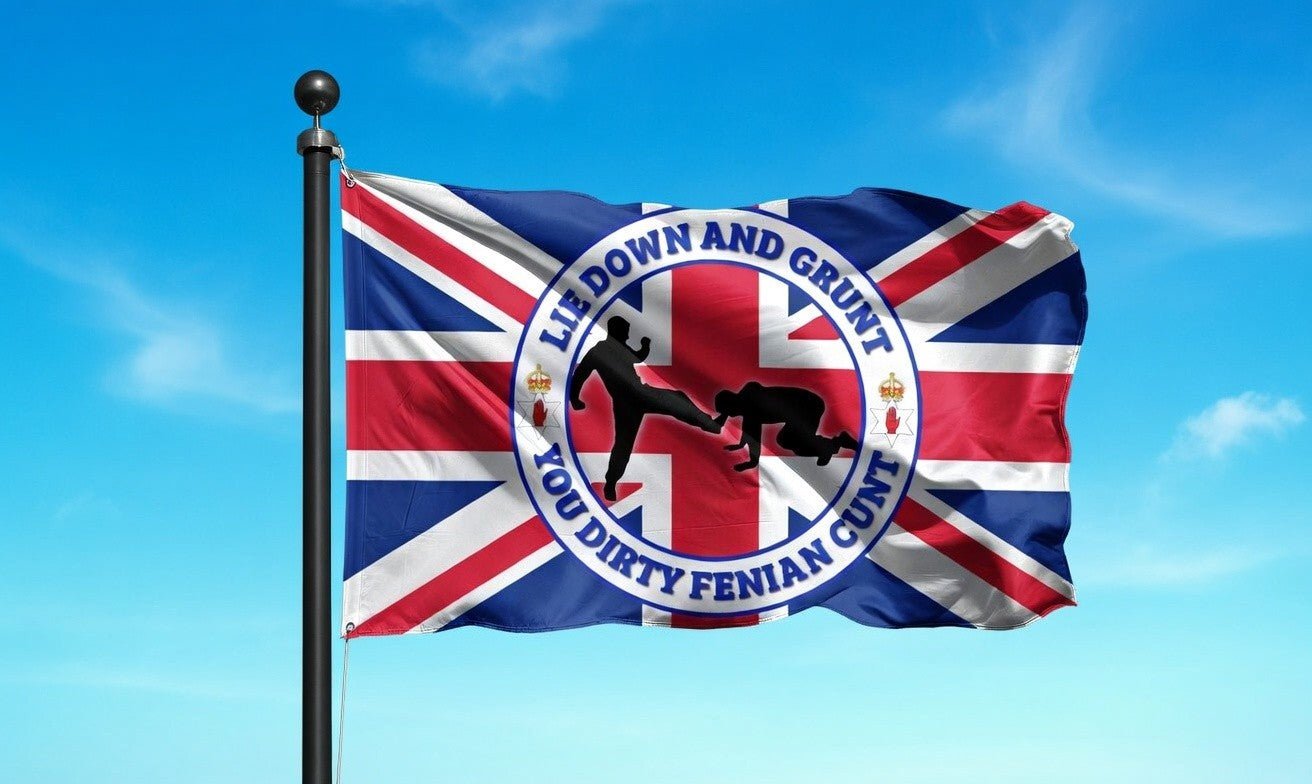 Lie Down And Grunt Flag - Everything Ulster