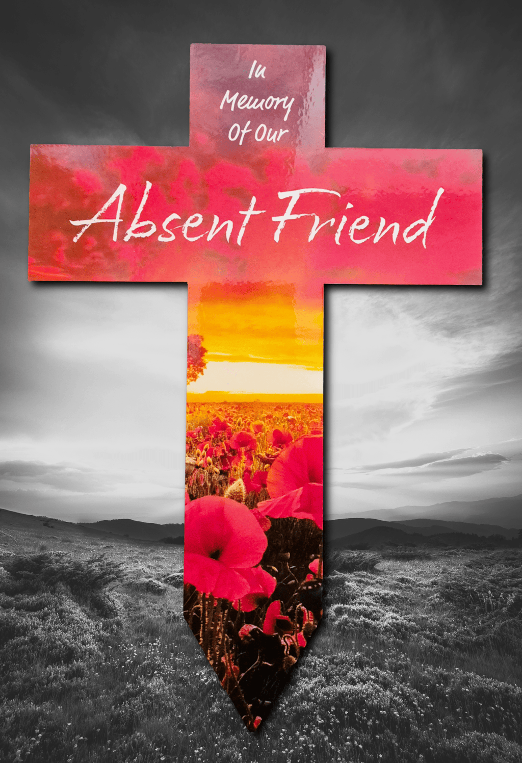 Personalised Sunset Poppy Grave Marker - Everything Ulster