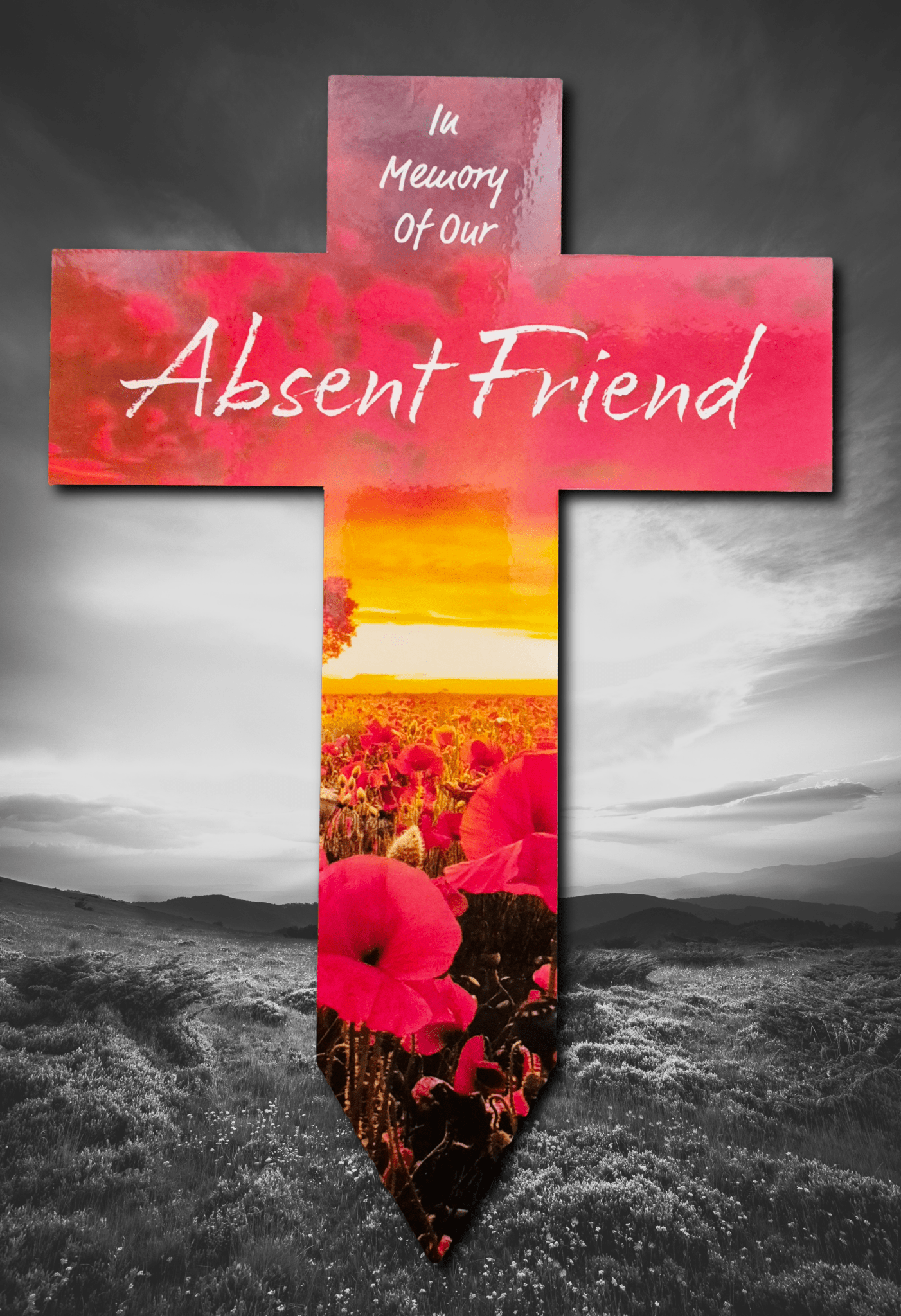 Personalised Sunset Poppy Grave Marker - Everything Ulster