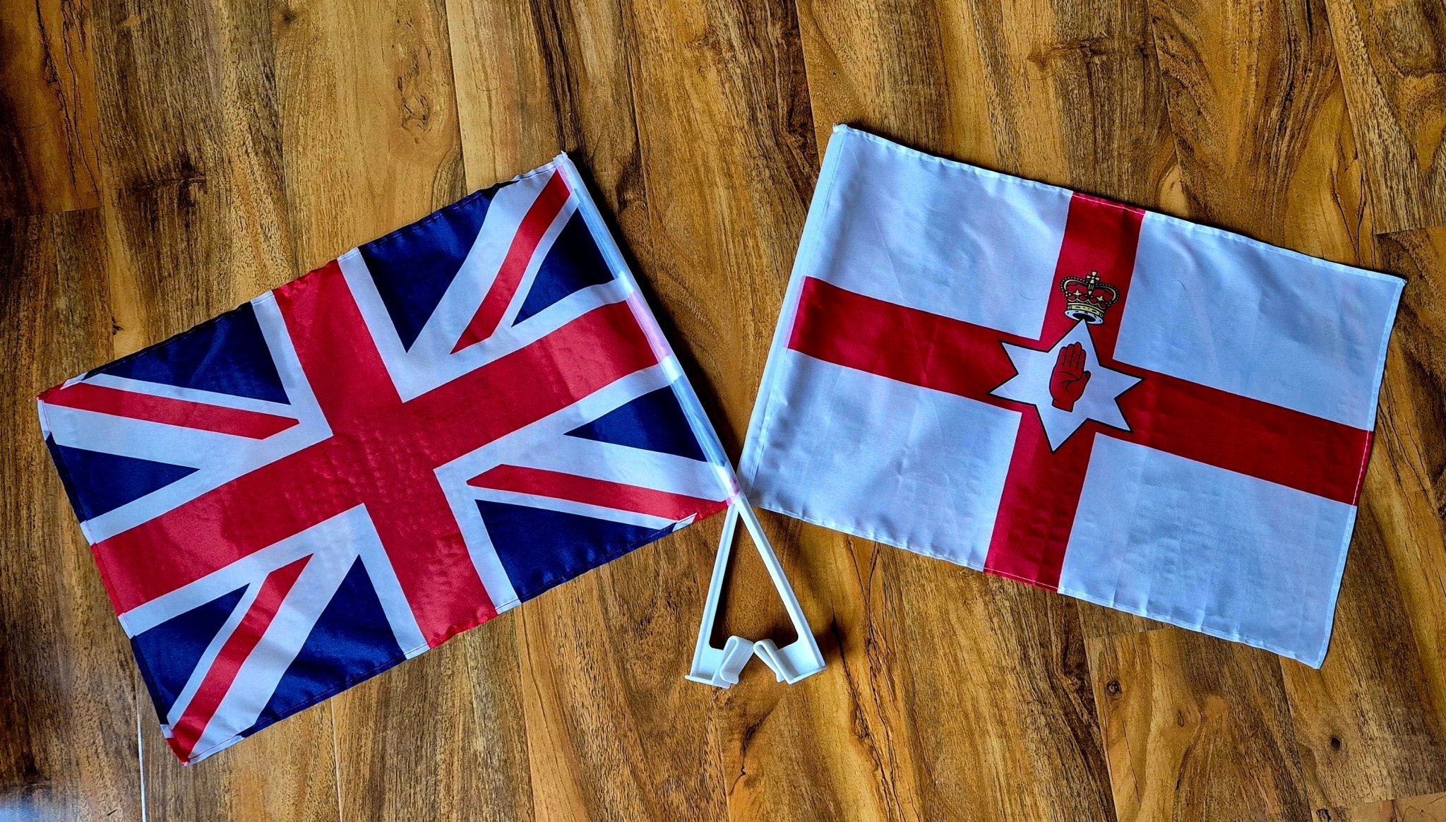Union Jack And Ulster Car Flags (Pair) - Everything Ulster