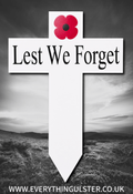 White Lest We Forget Grave Marker - Everything Ulster